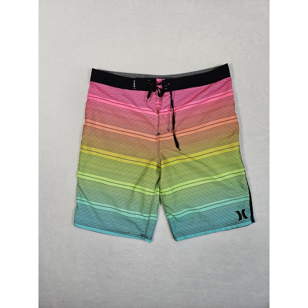 Hurley Boys Size 18/29  Multi-Colored‎ Board Shorts Swim Trunks Bathing Suit